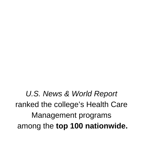 U.S. News report ranked the health care management in the top 100