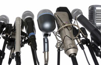 a bunch of microphones