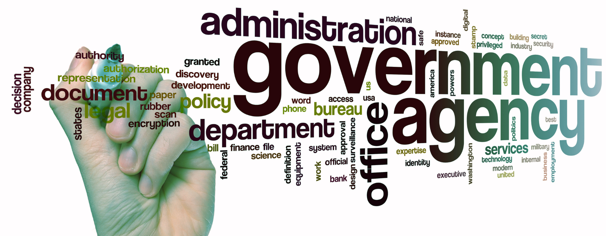 Word cloud around public administration