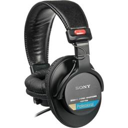 Pair of black Sony headphones