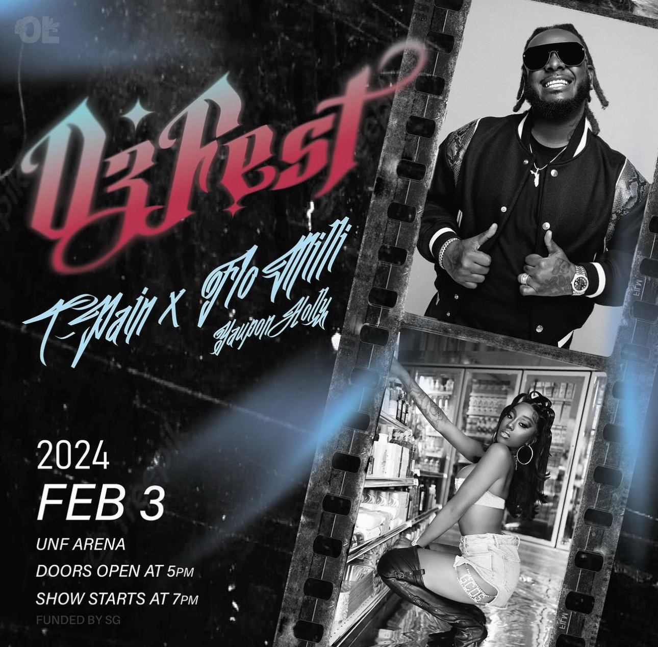 OzFest featuring T-Pain and Flo Milli, February 3 at the UNF Arena. Doors open at 5 p.m., show starts at 7 p.m.