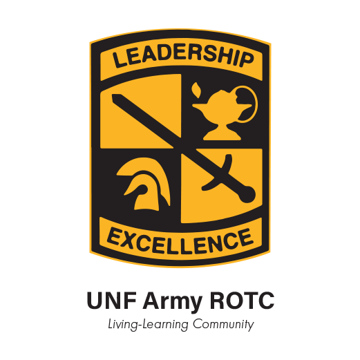 UNF Army ROTC Living-Learning Community with leadership excellence in logo