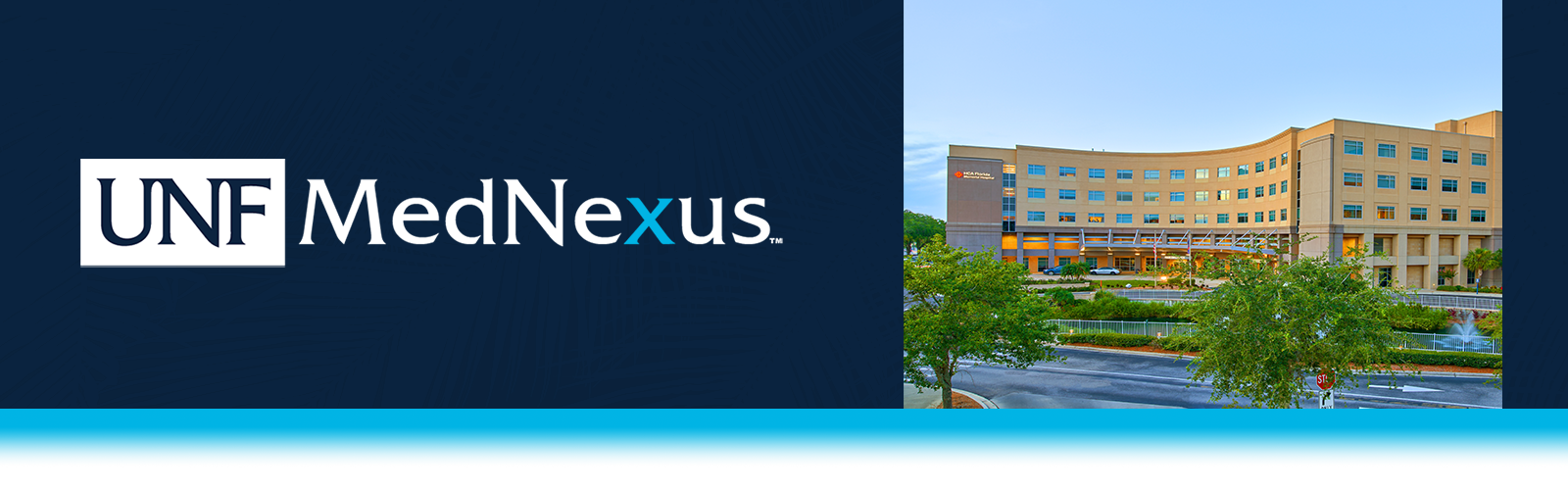 UNF MedNexus Logo and HCA Florida Memorial Hospital