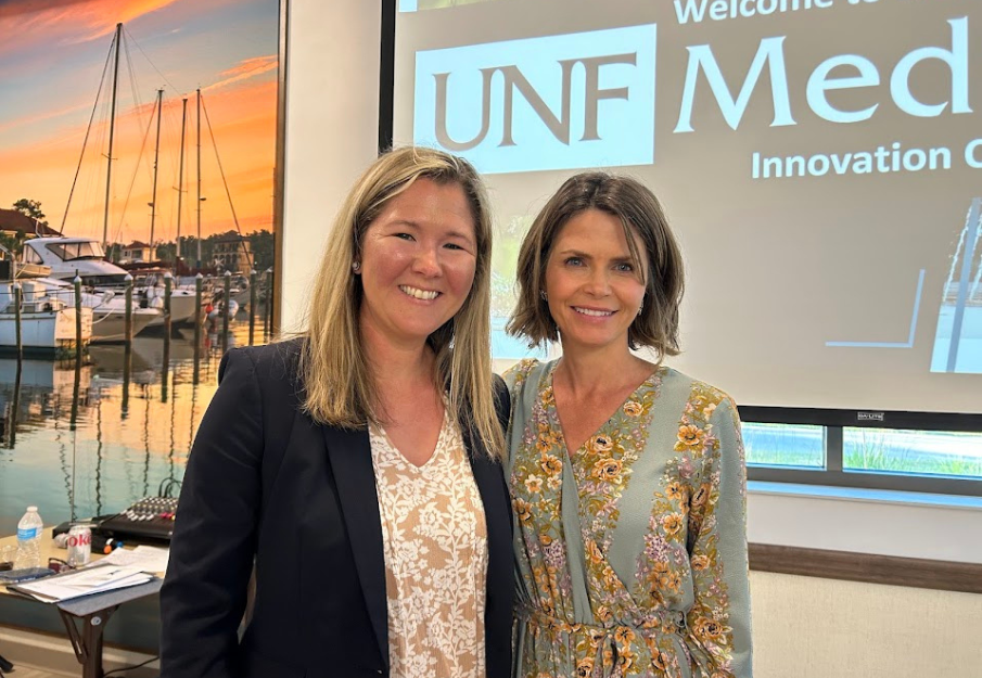Palm Coast Acting City Manger Lauren Johnston and Dr. Julie Merten, Associate Dean of MedNexus.