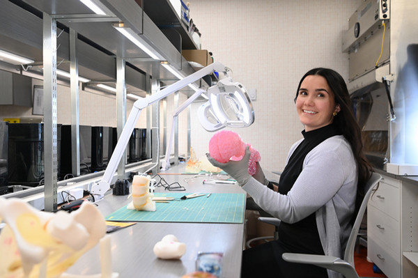 Student working in 3D Printing Lab