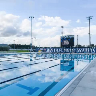 UNF's swimming pool on a sunny day