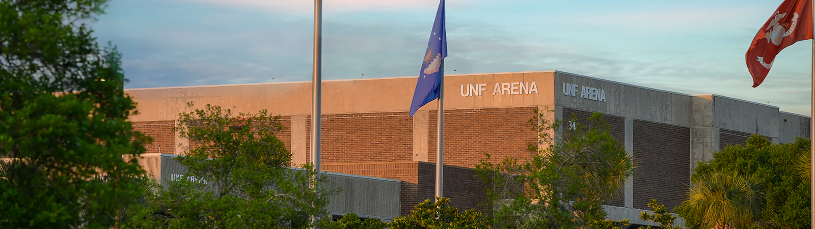 unf arena at sunrise
