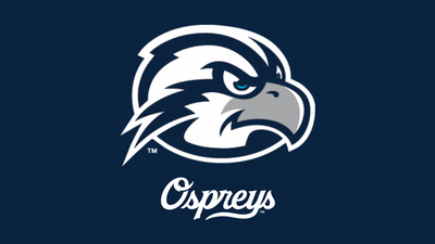 click to download desktop background Ozzie head logo on blue background text of ospreys