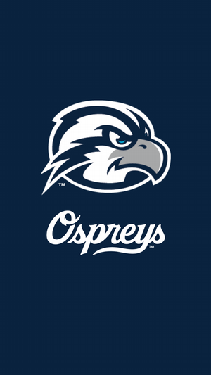 click to download mobile wallpaper of Ozzie head logo on a blue background text of Ospreys