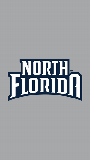 click to download mobile wallpaper of unf north florida logo on a gray background