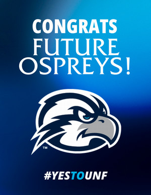 click to download 8.5x11 poster of ozzie athletics logo with text of Congrats Future Ospreys and #YESTOUNF