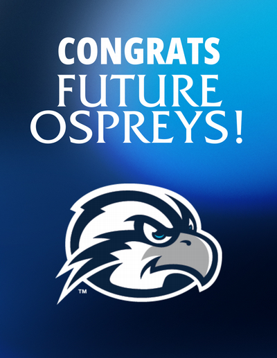 click to download 8.5x11 inch poster with text of congrats future ospreys and a UNF Ozzie logo on a blue background