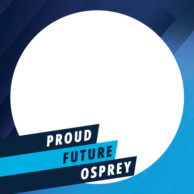 click to download social media frame with blue background and text of Proud Future Osprey #YeSTOUNF