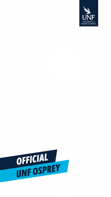 click to download social media story overlay with UNF logo and text of Official UNF Osprey