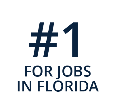 Number 1 for jobs in florida