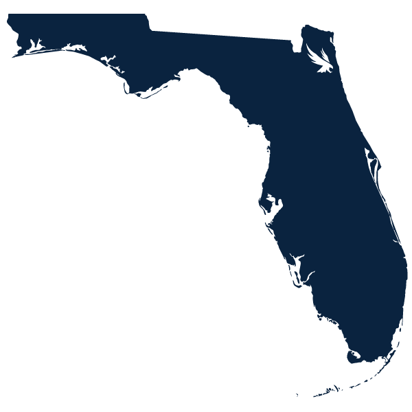State of Florida with an Osprey over Jacksonville