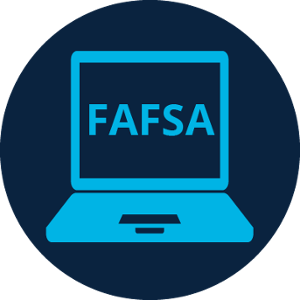 Icon of a computer with FAFSA on the screen