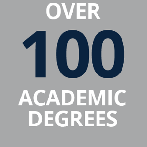 Over 100 academic degrees available