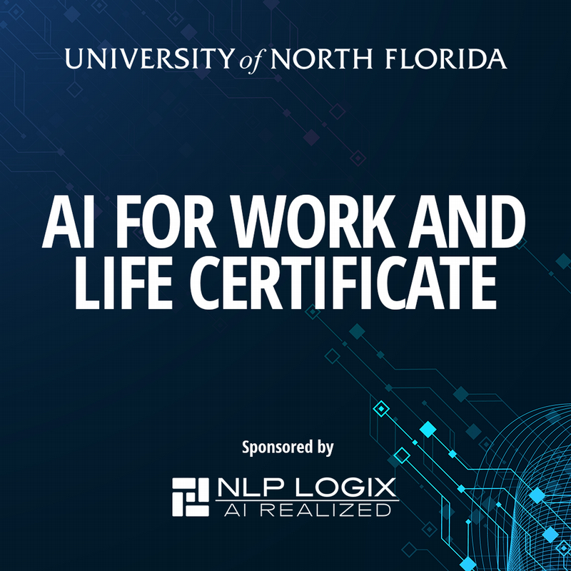 AI for Work and Life Certificate sponsored by NLP Logix