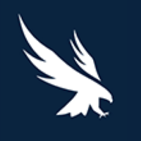 white osprey on navy background