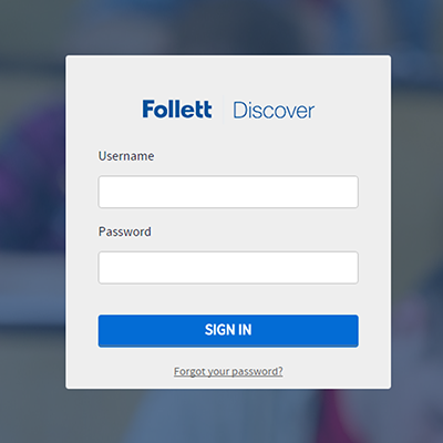 follett discover sign on popup