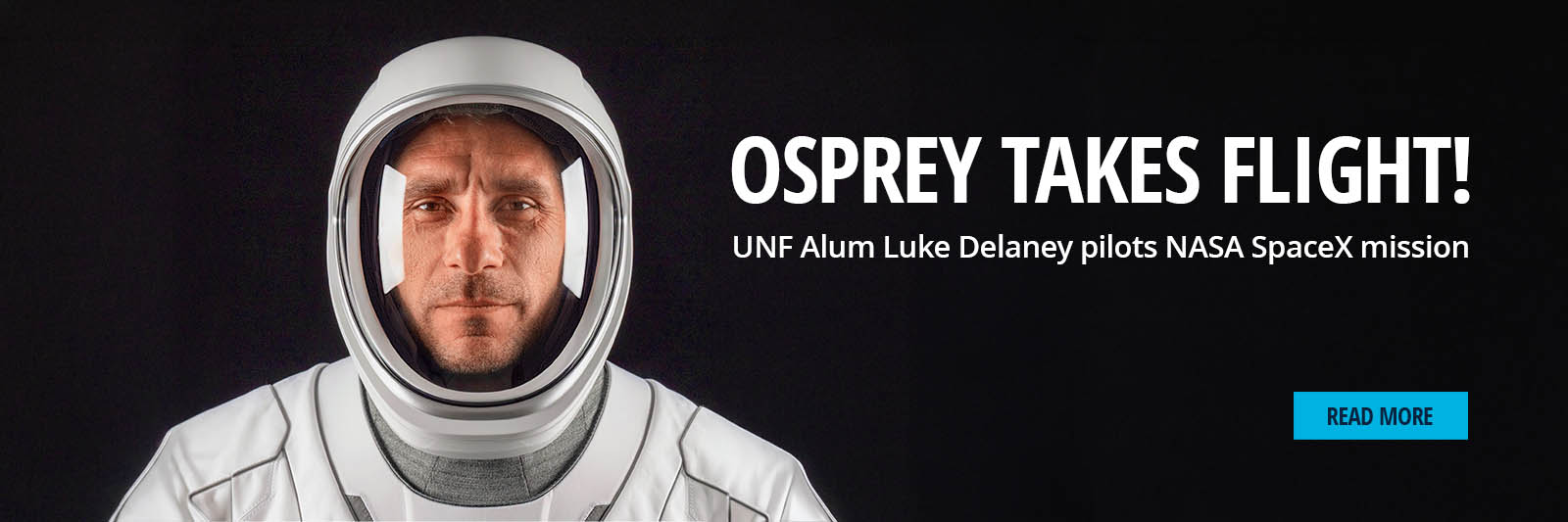 osprey takes flight unf alum luke delaney pilots nasa spacex mission ready more