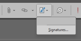 Signature icon to add Signatures dropdown