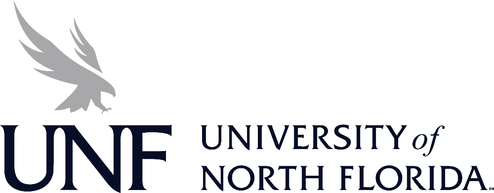 UNF blue and grey logo with University of North Florida text