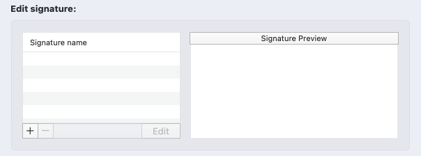 edit signature box