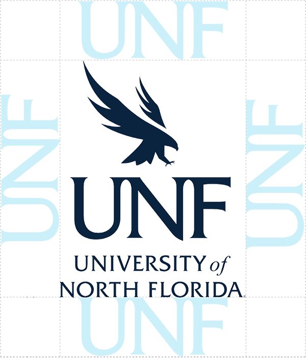 UNF logo with grid