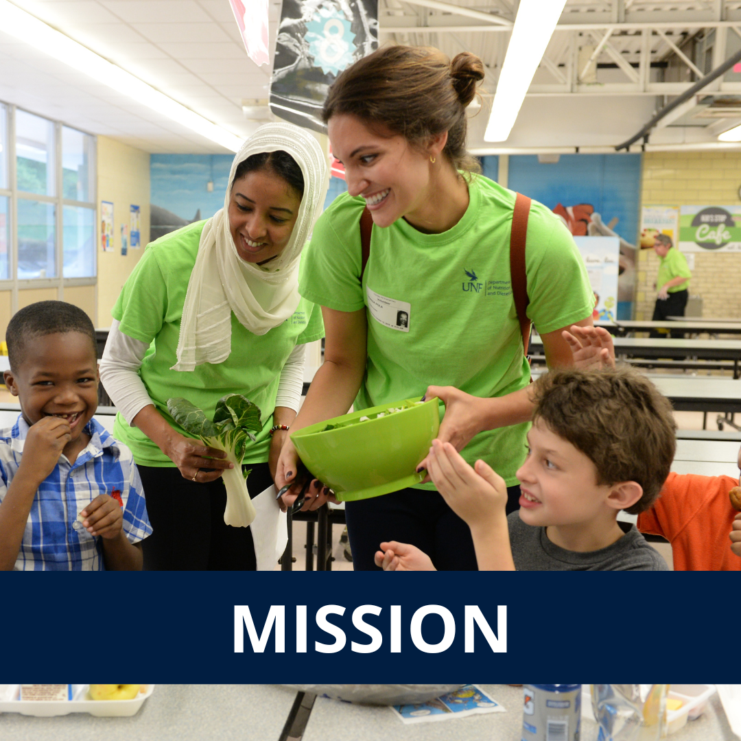 UNF Students hosting a nutrition education class to kids