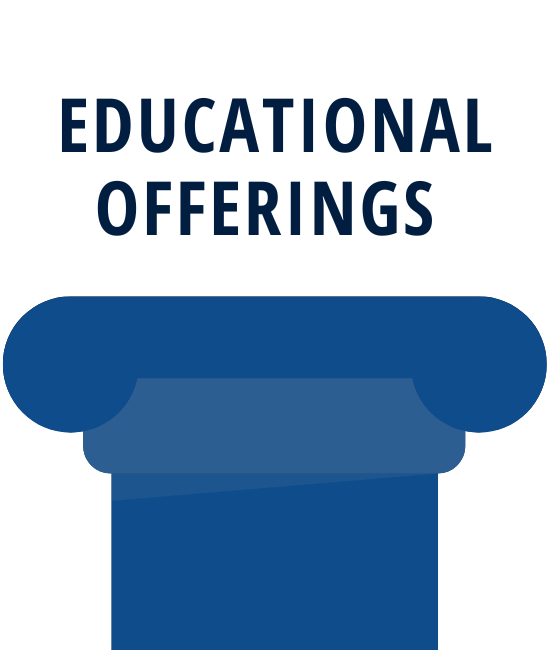 Educational Offerings Pillar in blue