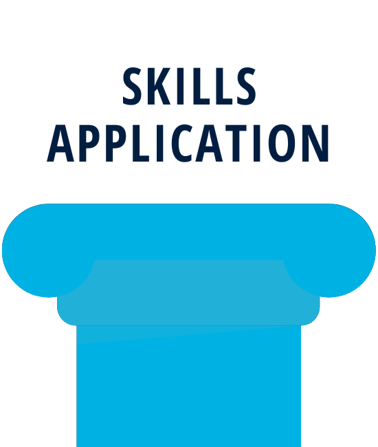 Skills Application Pillar in Cyan