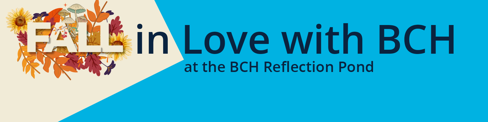 fall in love with bch at the reflection pond with leaves
