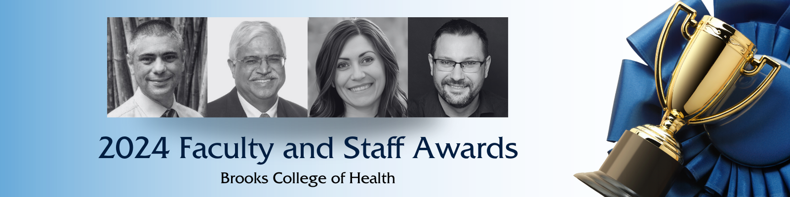 2024 faculty and staff awards bch 2024, 4 headshots of the wining faculty