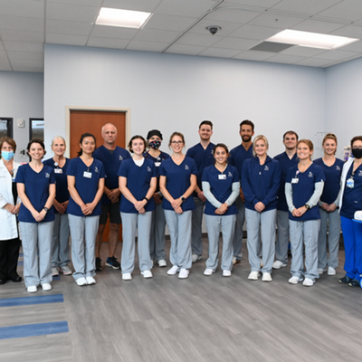 BCH Nursing student group picture at the HCA Simulation Center