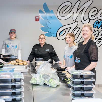 Group picture of preparing food