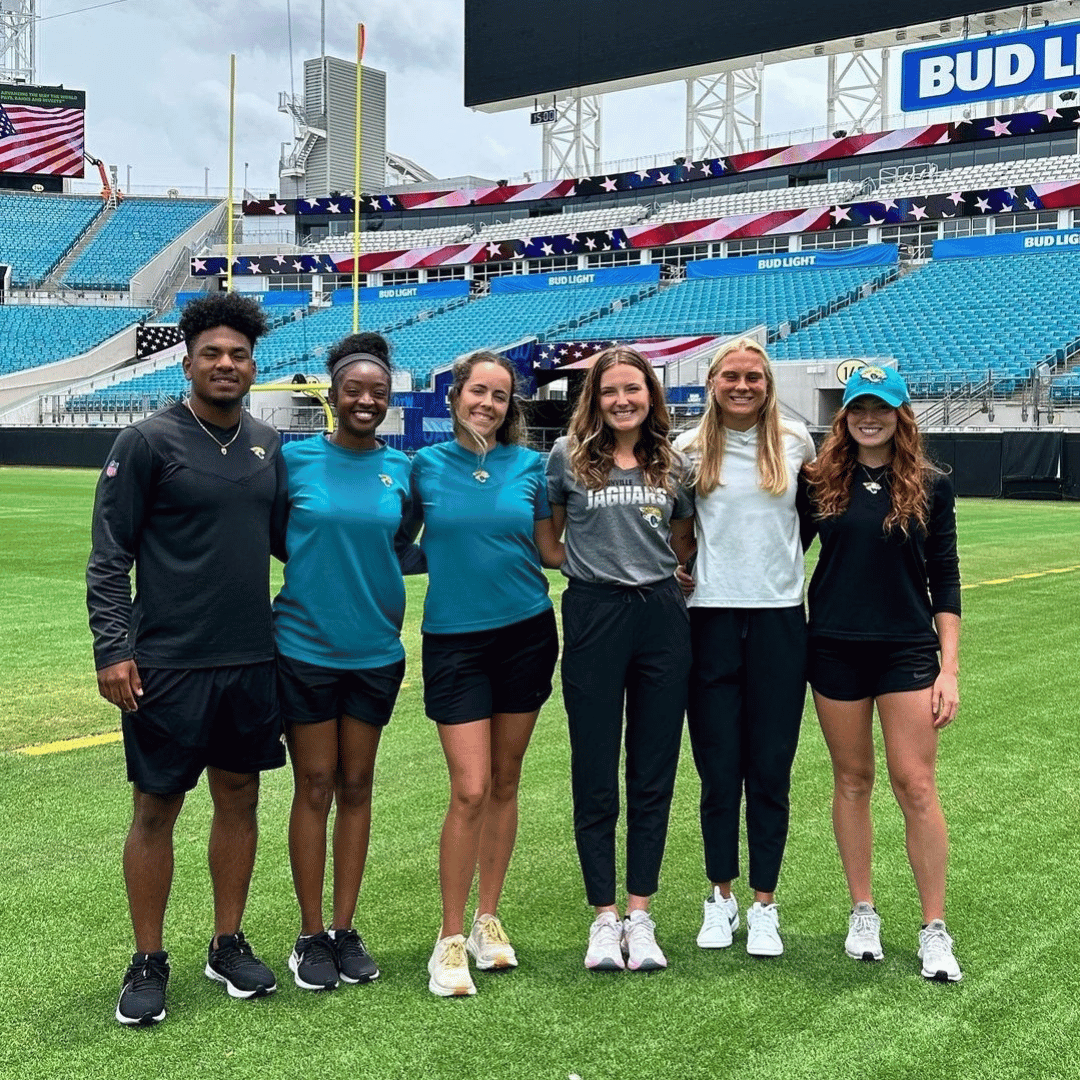 Six MSAT Students at the Jacksonville Jaguars statium