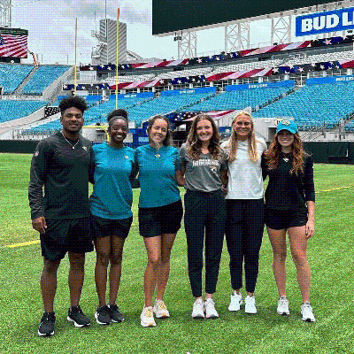 Six MSAT Students at the Jacksonville Jaguars statium