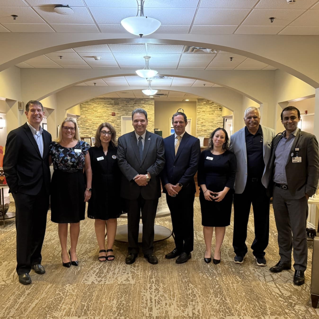 UNF President Moez Limayem visited Cypress Village Retirement Community
