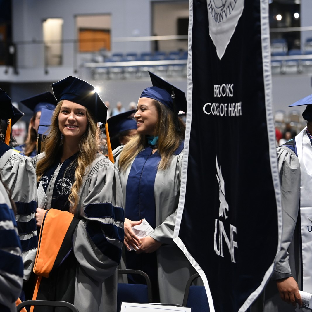 BCH Students standing in line to graduate