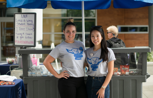 Two women at market day