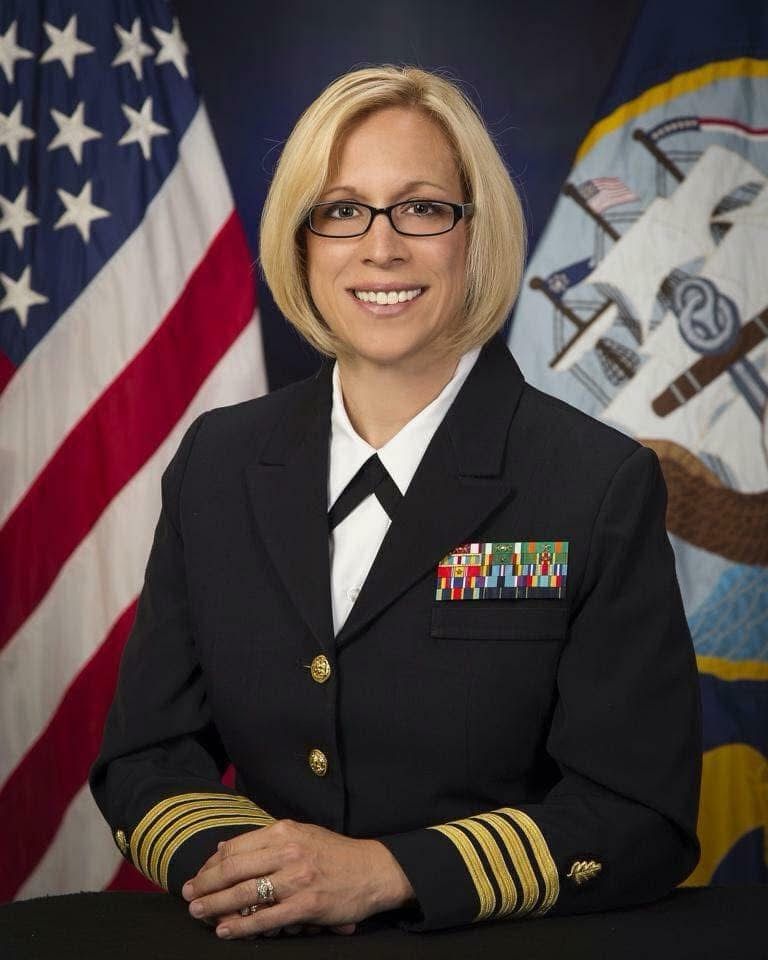Valerie Morrison in a Navy uniform