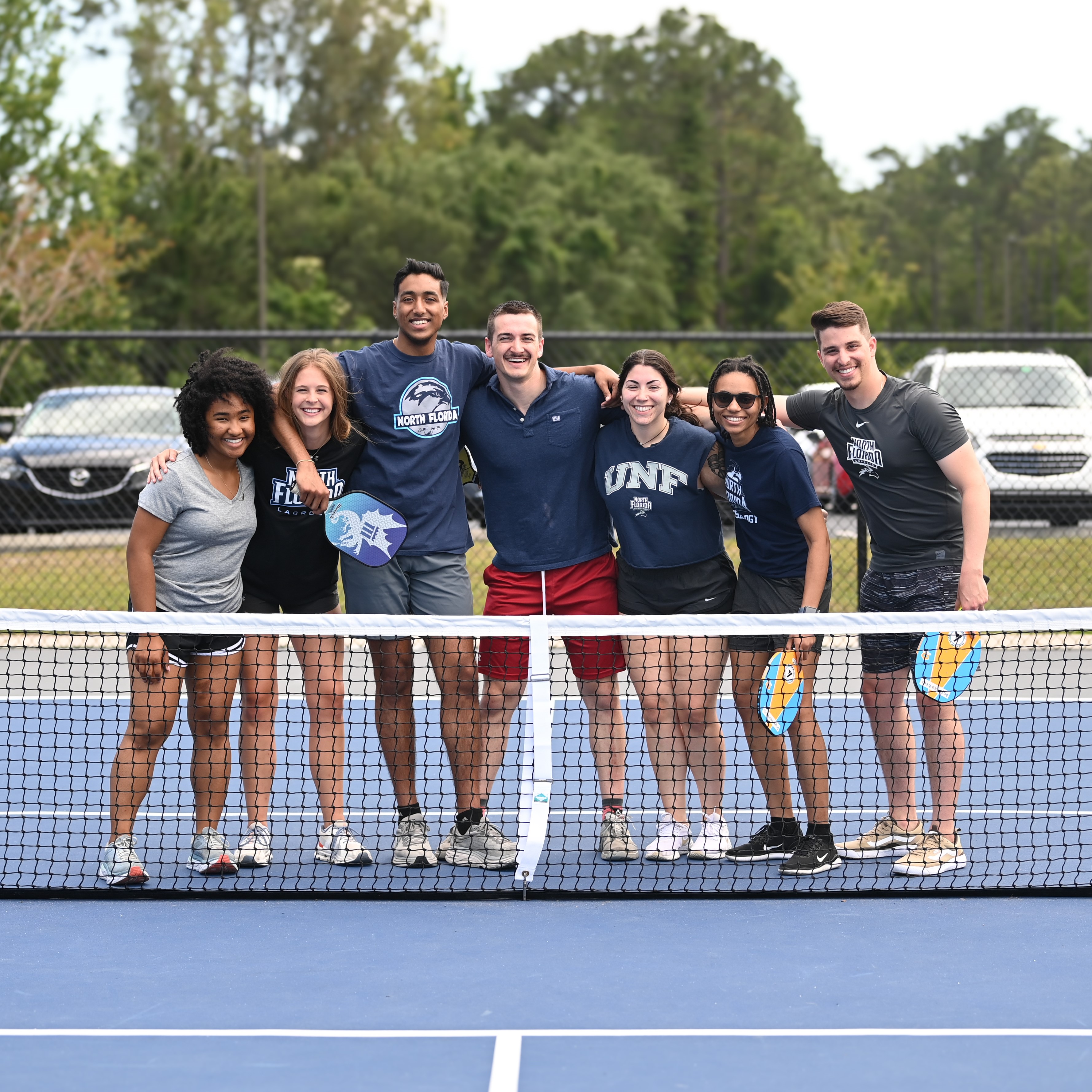 Group of EIM Students playing pickleball