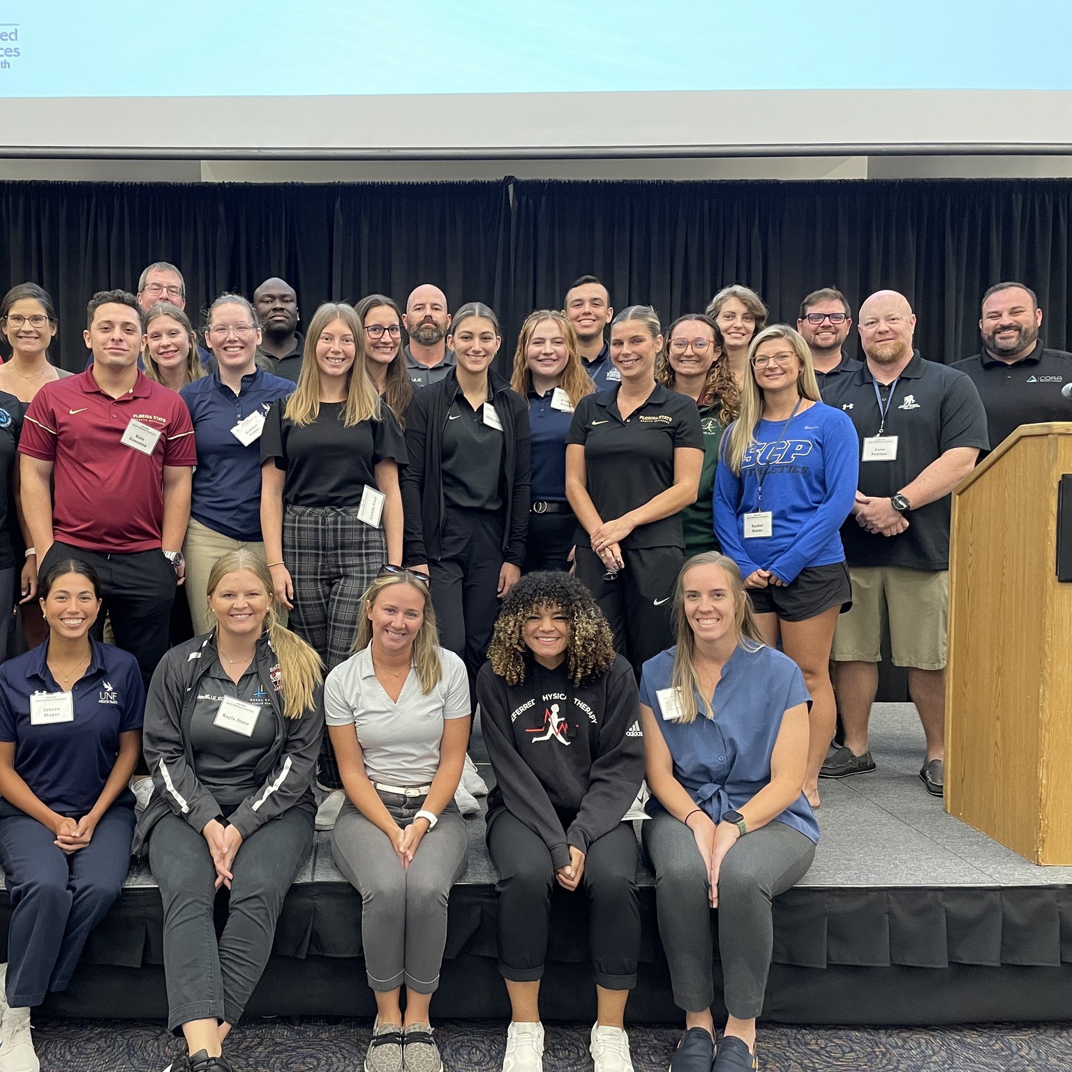 UNF Athletic Training Alumni and current MSAT students group pic