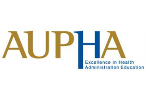 AUPHA Excellence in Health Administration Education logo
