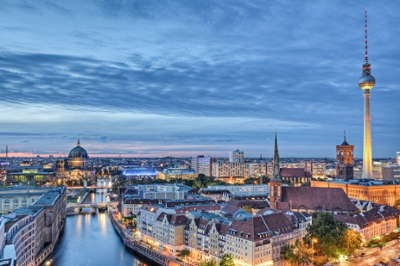 Berlin landscape image with tower on right