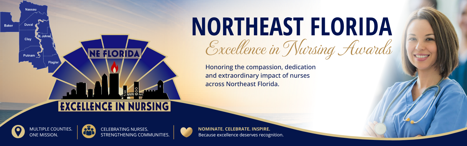 Northeast Florida Excellence in Nursing Awards website banner 