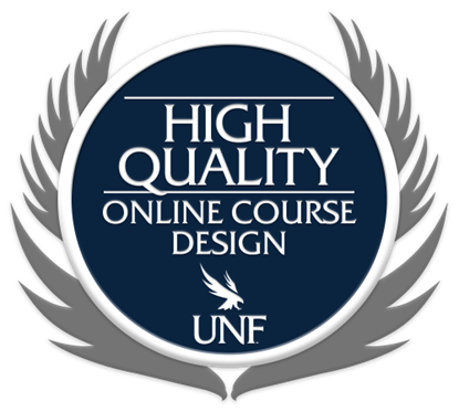 high quality online course design unf badge