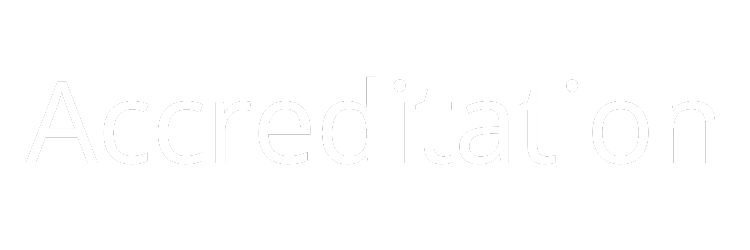 text that says accreditation